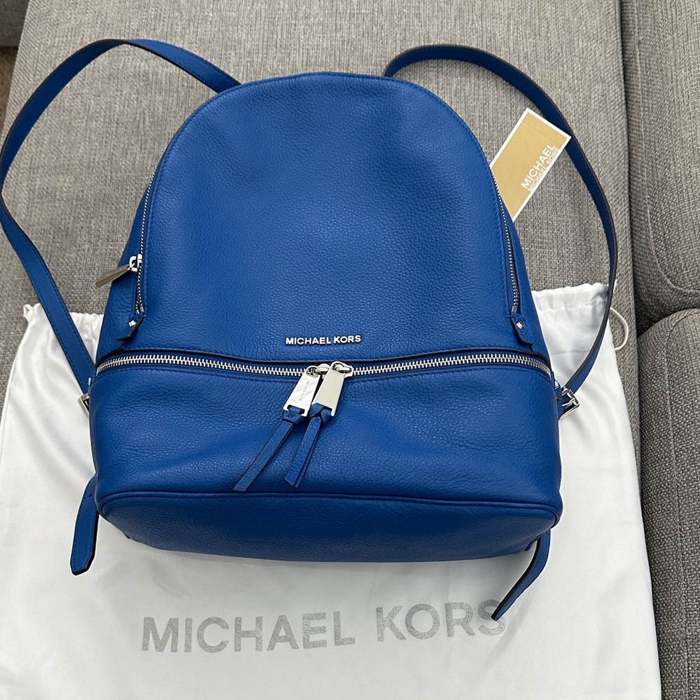 Michael Kors Blue Backpack